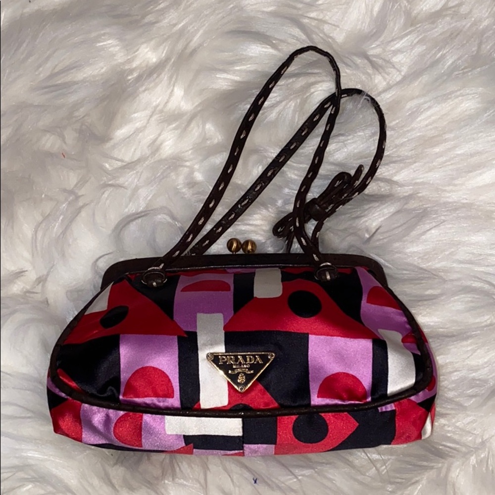 Prada super mini satin bag